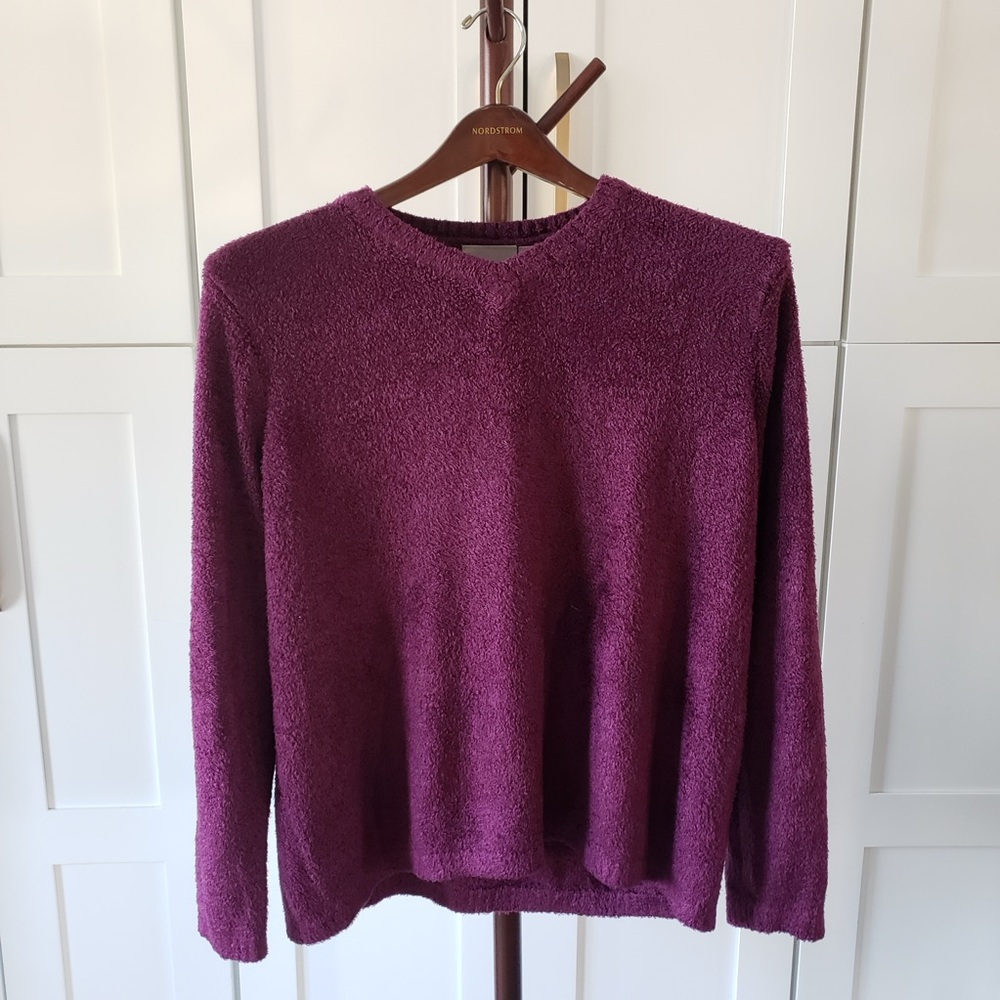 Croft & Barrow Women's V-Neck Sweater in Rich Purple